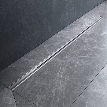 W01SC-S11-100-05SB MasterFlow Трап для душа линейный универс затвор Slim line 100см цвет сталь мат