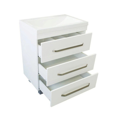 Тумба напольная под умывальник Monaсo 700х480 3 ящика (ШхГхВ) 698х476х860