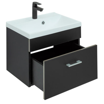 Тумба под раковину Aquanet Верона 50 черный матовый Тумба под раковину Aquanet Верона 50 черный матовый