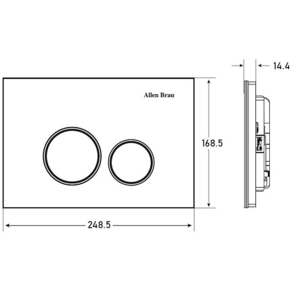 Клавиша смыва Allen Brau Priority 9.20005.31 черный матовый