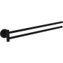 Двойной полотенцедержатель 42 см в комплекте с креплением Piave черный мат. 3015-0016-AB, шт