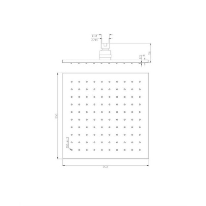 Верхний душ OMNIRES 25х25 см WG225CR (хром) Верхний душ OMNIRES 25х25 см WG225CR (хром)