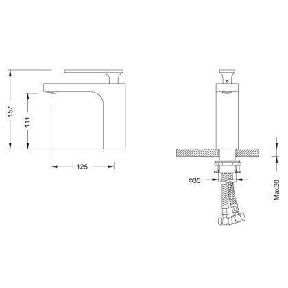 Смеситель Timo Torne 4361/17F для раковины, золото матовое Смеситель Timo Torne 4361/17F для раковины, золото матовое