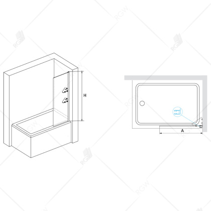Шторка на ванну RGW SC-54 03115408-11