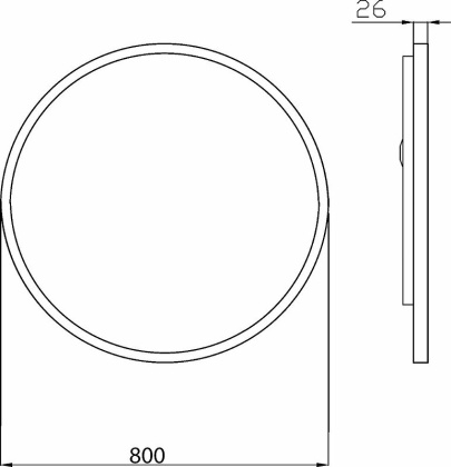Зеркало Vallessi круглое с подсветкой , сенсорная кнопка 80см, IP24 545_2 Boheme Зеркало Vallessi круглое с подсветкой , сенсорная кнопка 80см, IP24 545_2 Boheme