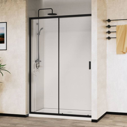 Душевая дверь City VDS-5CT110CLB, 1100, черный, стекло прозрачное Душевая дверь City VDS-5CT110CLB, 1100, черный, стекло прозрачное