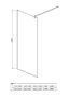 AQ NAR 6310-140 Душевая перегородка Walk in с держателем 1400x2000 профиль хром, стекло прозрачное