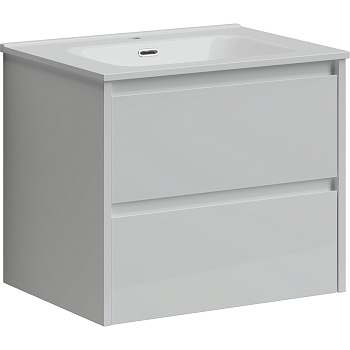 Тумба подвесная SANCOS Libra 590х450х500, c двумя ящиками оснащенными доводчиками, белый глянец , арт. LB60W