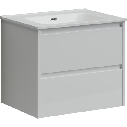 Тумба подвесная SANCOS Libra 590х450х500, c двумя ящиками оснащенными доводчиками, белый глянец , арт. LB60W