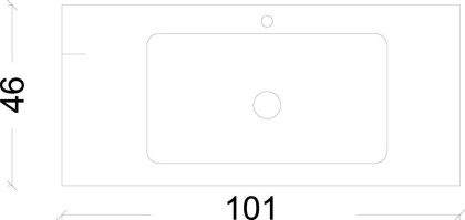 Столешница моноблок Vallessi 100 антрацит глянец керамика Столешница моноблок Vallessi 100 антрацит глянец керамика