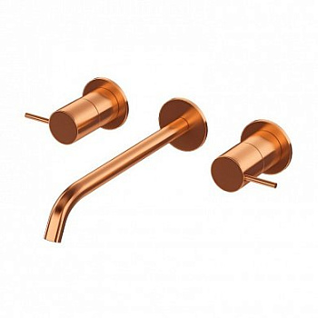 LEAF-BLI3L-L-SS Смеситель для раковины встраиваемый на три отверстия, исполнение Sunset