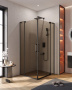 SLIDER-AH-2-90/100-100/110-BR-BORO Душевой уголок, Условный размер, мм:(900-1000)x(1000-1100)x1950 Габариты с диапазоном регулировок, мм:(900-1000)x(1000-1100)x1950 