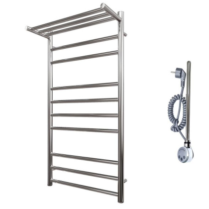 Полотенцесушитель электрический Point Аврора PN10150PE П9 500x1000 с полкой левый/правый, хром Полотенцесушитель электрический Point Аврора PN10150PE П9 500x1000 с полкой левый/правый, хром