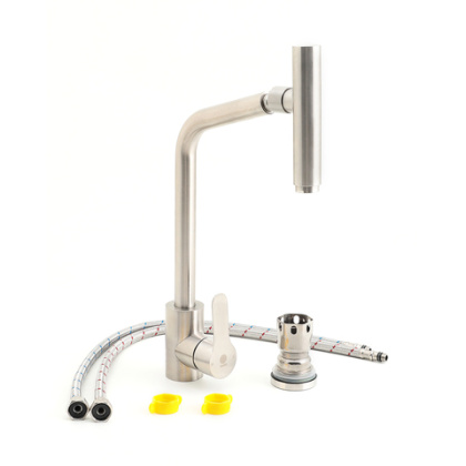 Смеситель для кухни Orange Steel M99-009ni с подвижным аэратором, никель