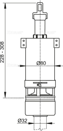 Сливной механизм для высоко расположенного бачка