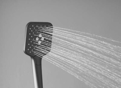 Душевая стойка Cube VSFS-1C1GM с изливом, вороненая сталь