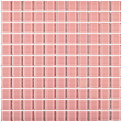 Мозаика стеклянная Pink Glass (чип 4*25*25) 300*300 (22шт/1.98м2), м2
