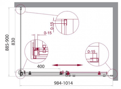 ACQUA-AH-1-150/90-C-NERO Душевой уголок
