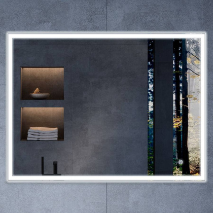 Зеркало LED VLM-3VN900 900х700 c сенсорным выключателем и диммером Зеркало LED VLM-3VN900 900х700 c сенсорным выключателем и диммером