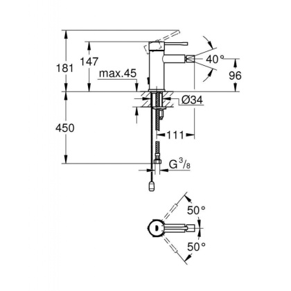 Смеситель для биде Grohe Essence New 32934001 хром Смеситель для биде Grohe Essence New 32934001 хром