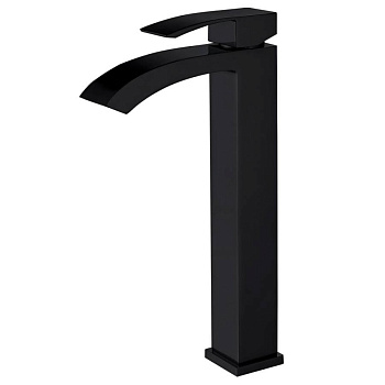 Смеситель ABBER Wasserfall AF8611B для накладной раковины, черный матовый Смеситель ABBER Wasserfall AF8611B для накладной раковины, черный матовый