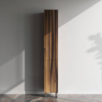 Шкаф-пенал, напольный, правый, 30 см, двери, push-to-open, орех M90CSR0306HF