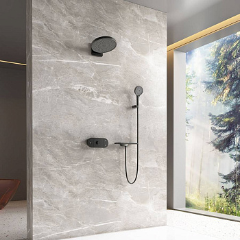 Душевой комплект Futura VSFW-2F12TMB термостатический встраиваемый, 3 режима, черный матовый Душевой комплект Futura VSFW-2F12TMB термостатический встраиваемый, 3 режима, черный матовый