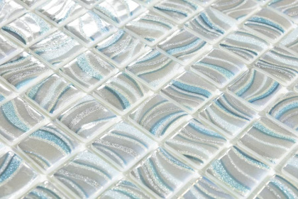 Стеклянная мозаика, 7804 Glitter Grey 25x25, Glitter