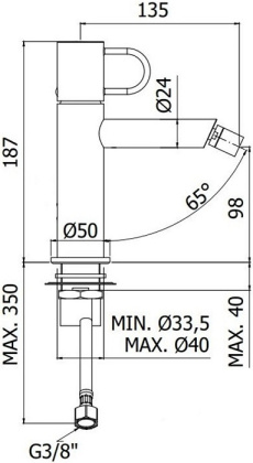 Смеситель для биде Paffoni Joker JK131CR Смеситель для биде Paffoni Joker JK131CR
