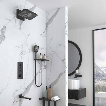 Душевой комплект VSFW-433TI4RMB встраиваемый, термостатический, трехрежимный, черный