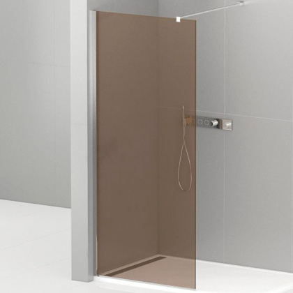 LIBERTA-L-1-80-120-BR-Cr Душевая перегородка с односторонним входом, стекло бронза, профиль хром, 800x1200x1950 мм LIBERTA-L-1-80-120-BR-Cr Душевая перегородка с односторонним входом, стекло бронза, профиль хром, 800x1200x1950 мм