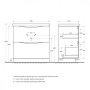 Тумба с раковиной напольная BelBagno MARINO 60 Bianco Lucido