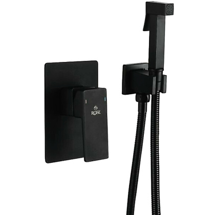 Гигиенический душ со смесителем Rose R2805H, черный