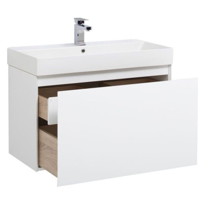 Тумба с раковиной Aquanet Йорк 85 белый