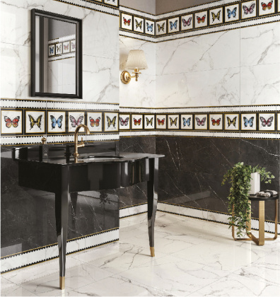 Плитка Victorian Marble Black GLS 7R 20х20