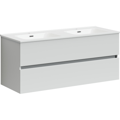 Тумба подвесная SANCOS Urban 1190х450х550, c двумя ящиками оснащенными доводчиками, белый глянец , арт. UR120-2W