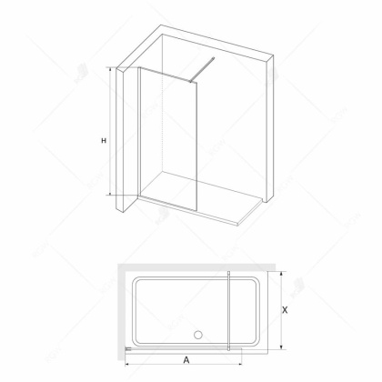 Душевая перегородка WA-031-3, RGW 351003166-11