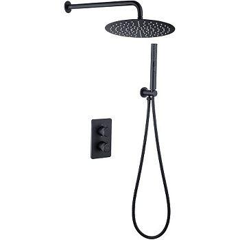 Душевой комплект Allen Brau Priority 5.31013-31 (с внутренней частью) черный матовый Душевой комплект Allen Brau Priority 5.31013-31 (с внутренней частью) черный матовый