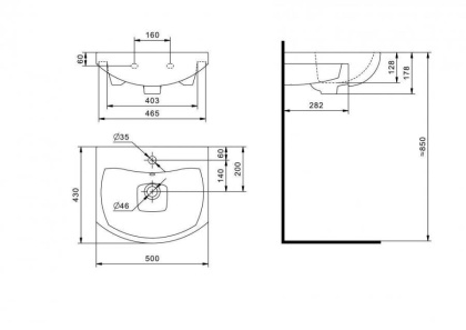 Раковина Santek Балтика 50 Раковина Santek Балтика 50
