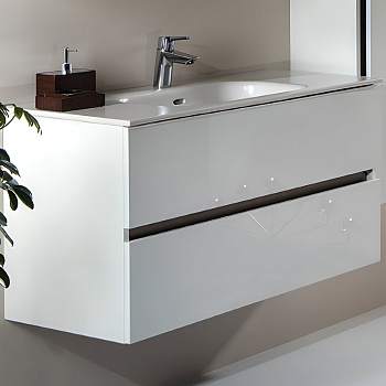 Тумба без раковины Vallessi 100*46cm WHITE 2 полки, 837-100-W Boheme