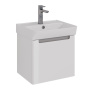 Тумба Lemark BUNO MINI 45см под 1 раковину, подвесная,1 ящик, цвет корпуса, фасада: Белый глянец