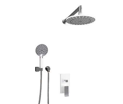 A16067WHITE Встраиваемый комплект для душа с верхней душевой насадкой и лейкой Wasserkraft