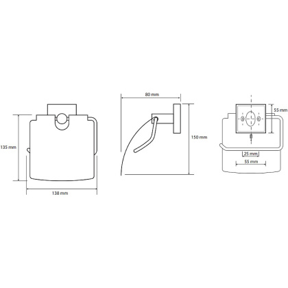 Держатель туалетной бумаги с крышкой 132112012