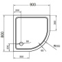 Поддон SMC CEZARES TRAY-M-R-80-550-35-W