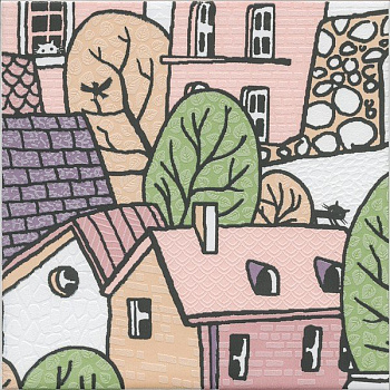 Декор 4 OS\A227\5009 Городок Белый (20см*20см*6,9мм) (10шт/0,4м2) , шт Декор 4 OS\A227\5009 Городок Белый (20см*20см*6,9мм) (10шт/0,4м2) , шт