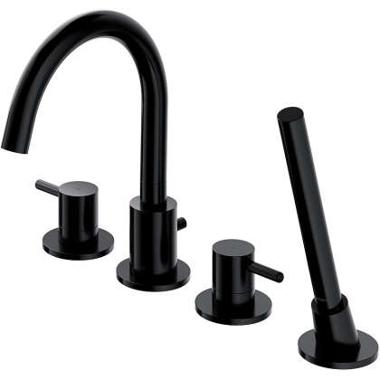 Смеситель для ванны на 4 отверстия OMNIRES Y Y1232BL (черный BLH)