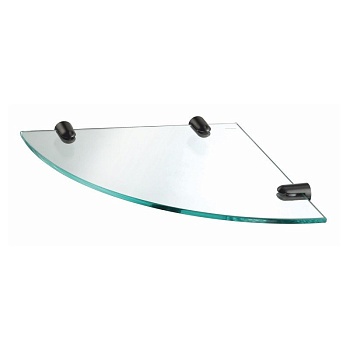 K-533GUN METAL Полка  стеклянная угловая