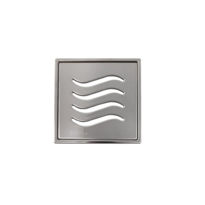 13000074 Точечный трап 150х150 мм Confluo Standard Vertical Tide Mask,металл с перфорацией Tide (Волна), с рамкой Исполнение: Хром 