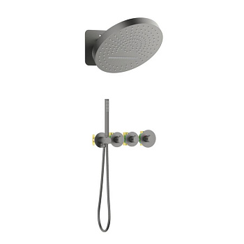 Душевая система Timo Saona SX-2329/18SM скрытого монтажа с термостатом, черное золото Душевая система Timo Saona SX-2329/18SM скрытого монтажа с термостатом, черное золото