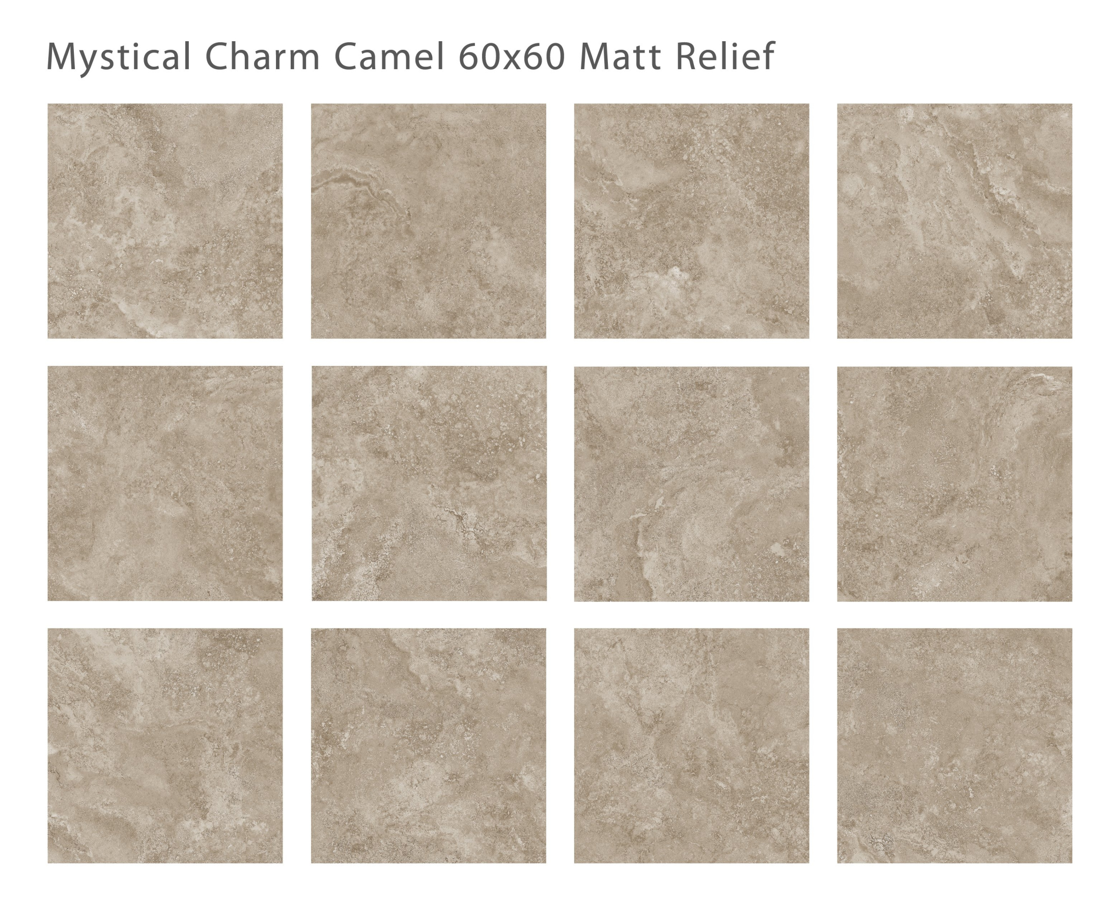 Плитка Mystical Charm Camel Relief Matt 60x60 (4 шт.в уп)